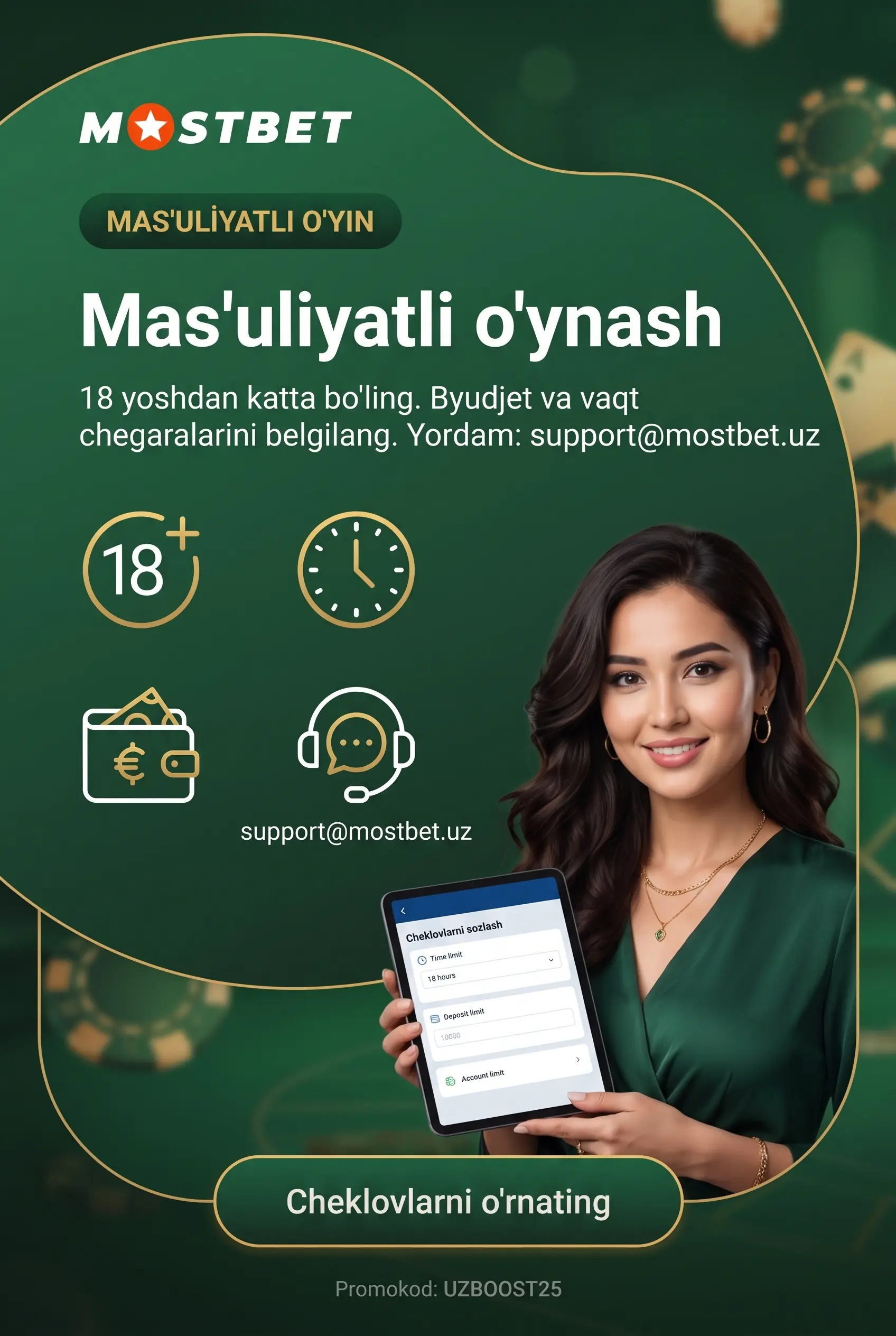 Responsible Gaming va mas'uliyatli o'yin