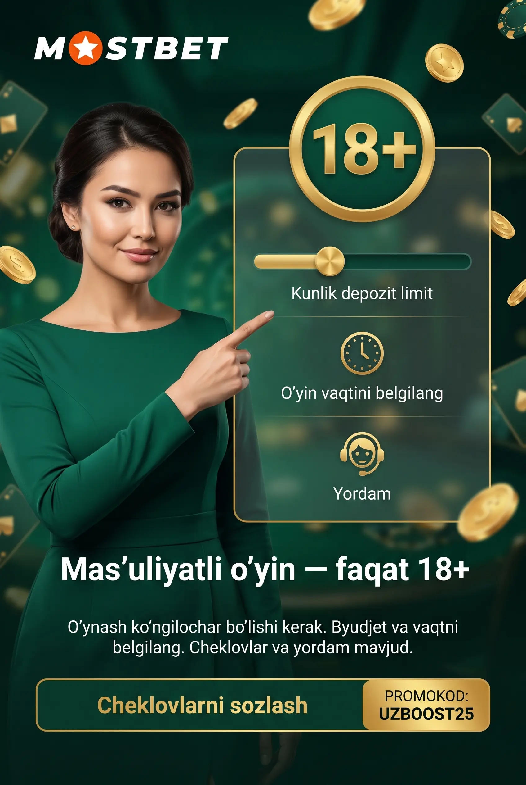 Ответственная игра на платформе Mostbet