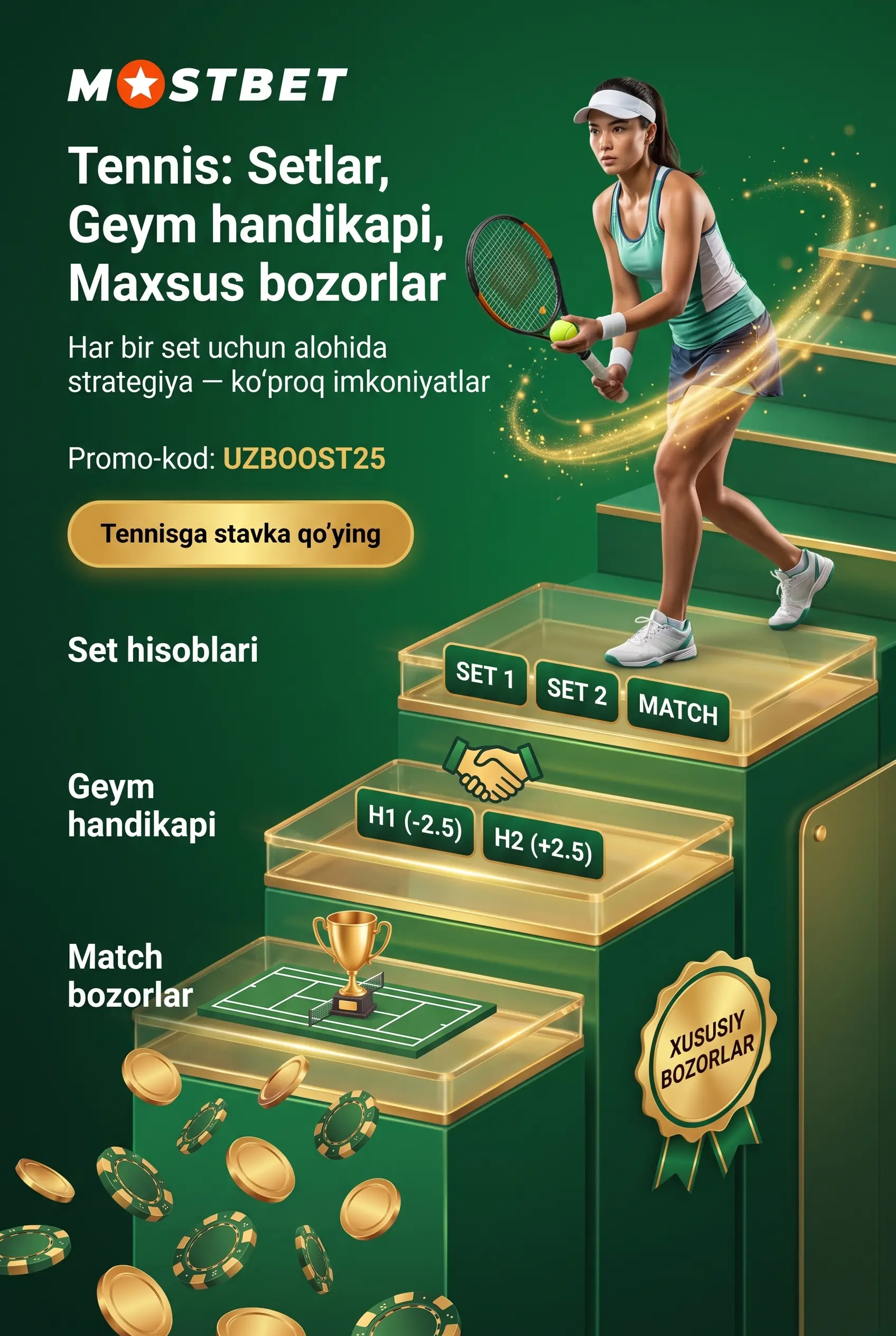 Ставки на теннис в Mostbet